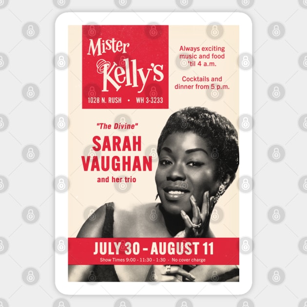 Sarah Vaughan - Live at Mister Kelly's - Chicago, IL - 1957 Sticker by info@secondtakejazzart.com